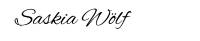 Signature de la fondatrice : Saskia Wölf